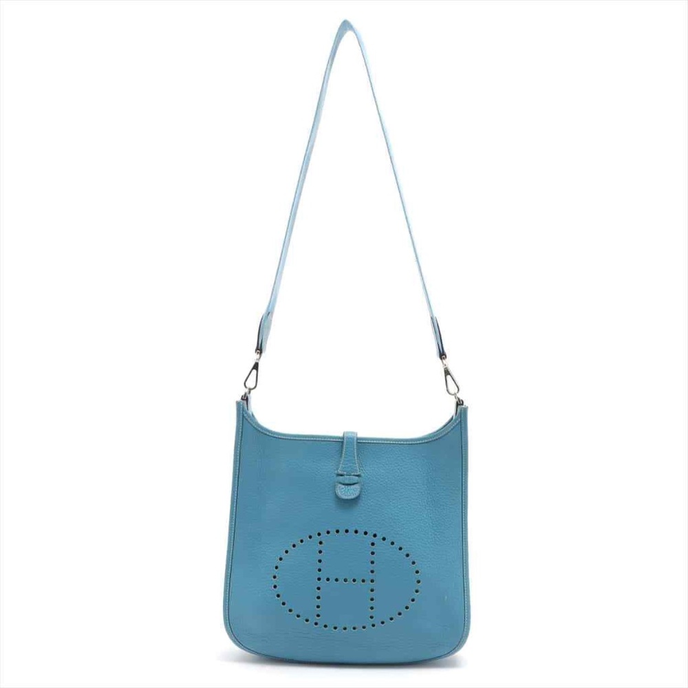 Hermes Evelyne I PM Taurillon Clemence Blue Jean